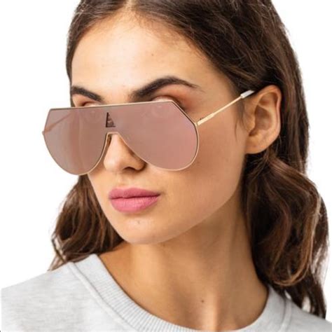 fendi eyeline shield mirrored sunglasses|Fendi Women's Eyeline Mirrored Shield Sunglasses, .